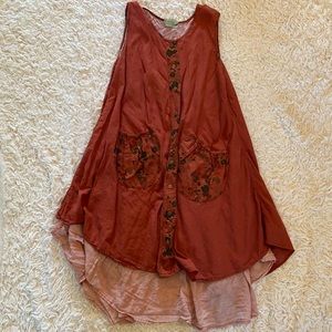 Dragonfly Peasant style gypsy layered dress med/lg